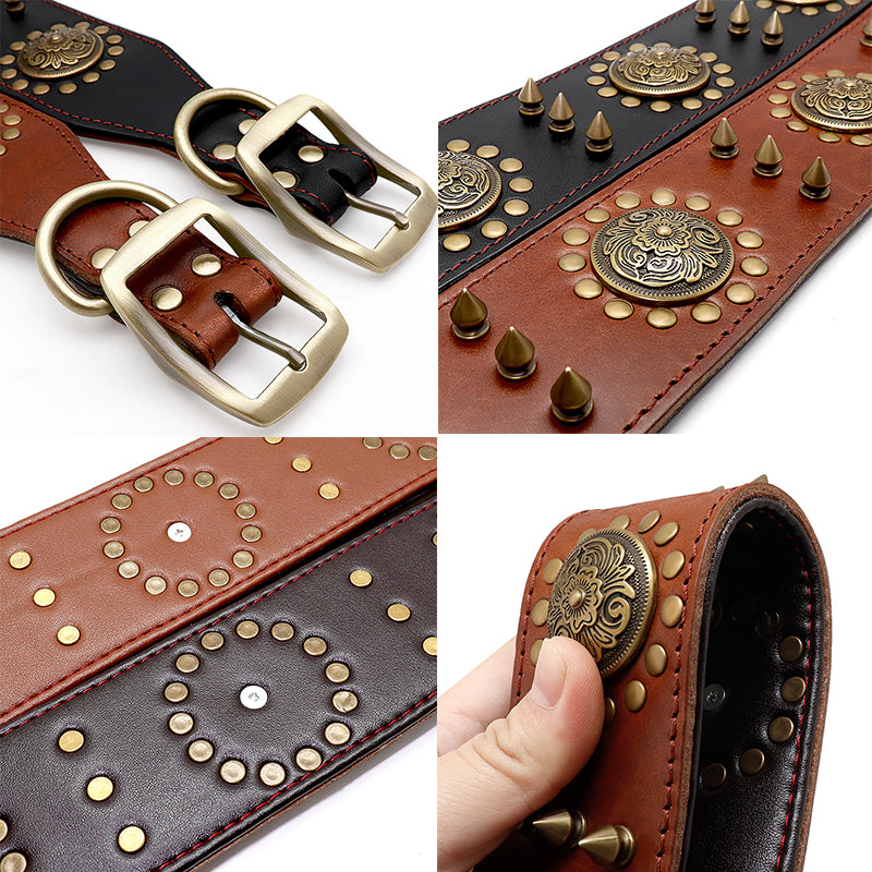 Studded Dog Collar Large Dog Anti-Bite Stud Dog Collar