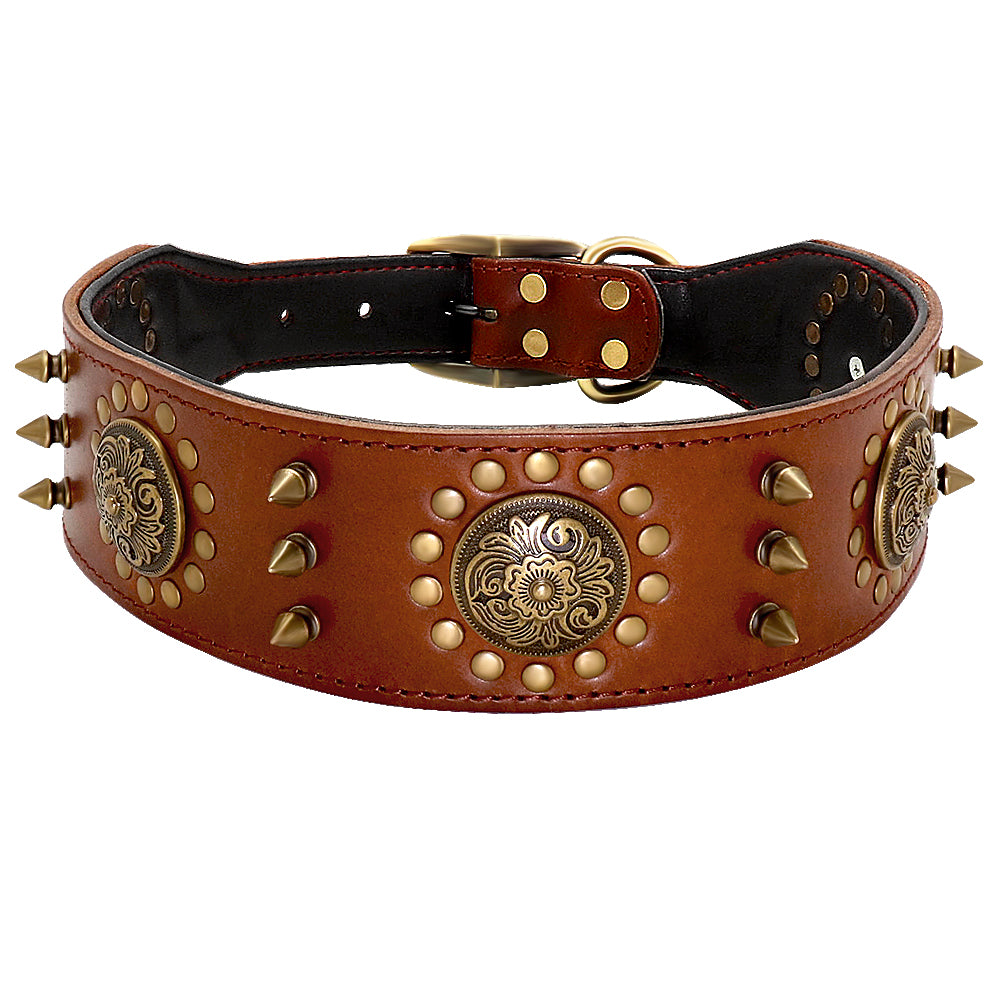 Studded Dog Collar Large Dog Anti-Bite Stud Dog Collar